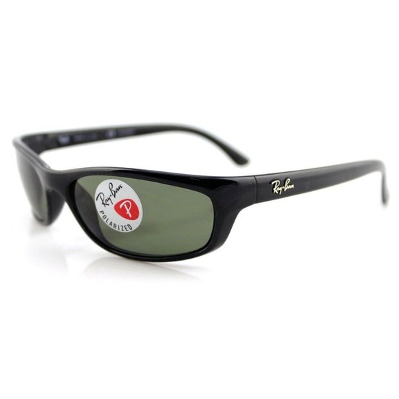 Ray Ban Wrap Style Green Polarized Lens.